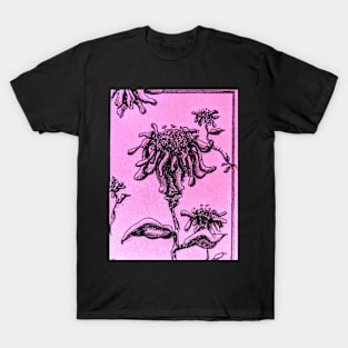 Pink Flower in Pink T-Shirt